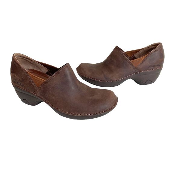 Merrell Emma Leather Brunette Shoes Clogs Comfort Women's Size 7 - J45650 - Picture 13 of 16